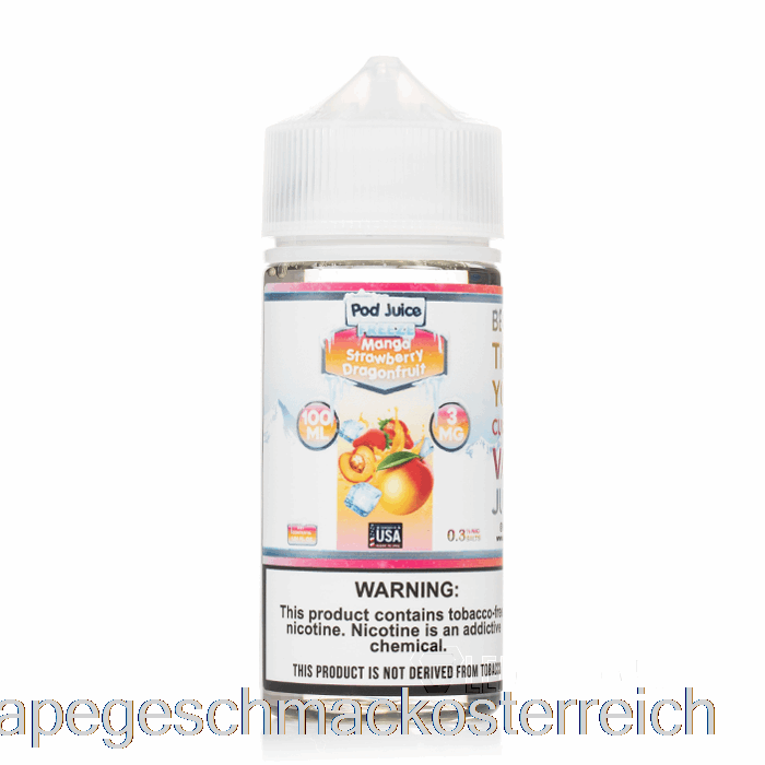 Mango-Erdbeer-Drachenfrucht Einfrieren – Schotensaft – 100 Ml, 0 Mg Vape-Geschmack